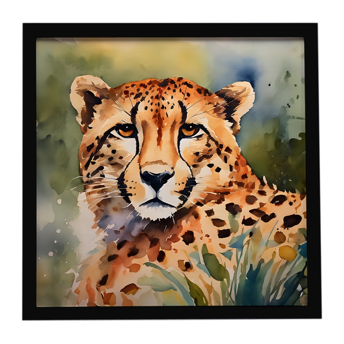 DAC2887MFP88 8 x 8 in. Cheetah Framed Metal Print