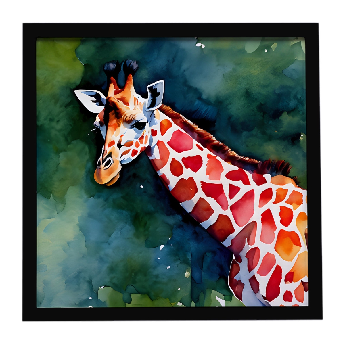 DAC2913MFP88 8 x 8 in. Giraffe Framed Metal Print