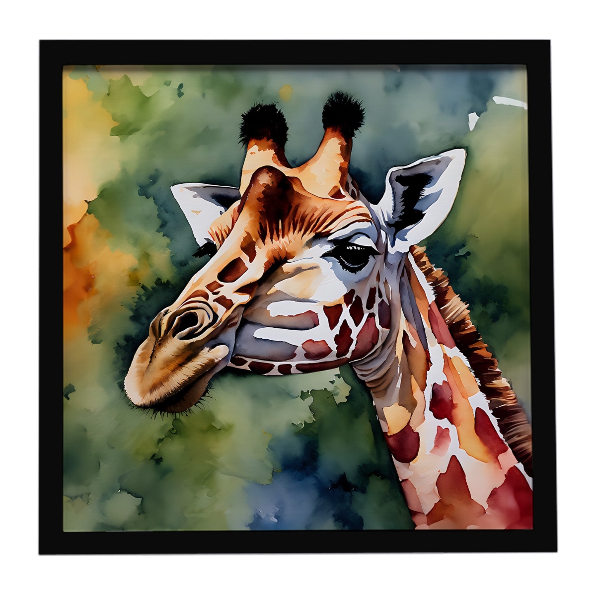 DAC2916MFP88 8 x 8 in. Giraffe Framed Metal Print