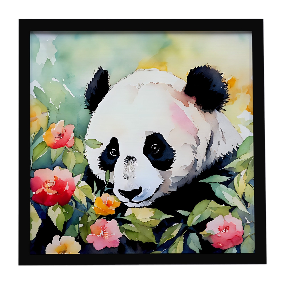 DAC2968MFP88 8 x 8 in. Panda Framed Metal Print