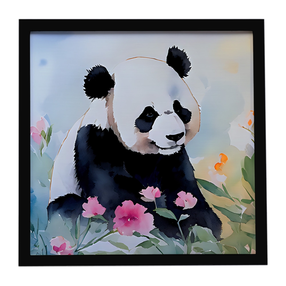 DAC2972MFP88 8 x 8 in. Panda Framed Metal Print