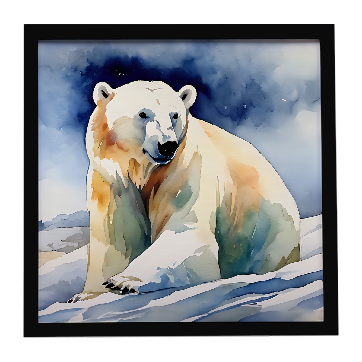 DAC2974MFP88 8 x 8 in. Polar Bear Framed Metal Print