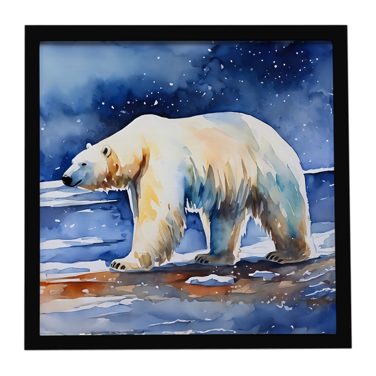 DAC2979MFP88 8 x 8 in. Polar Bear Framed Metal Print