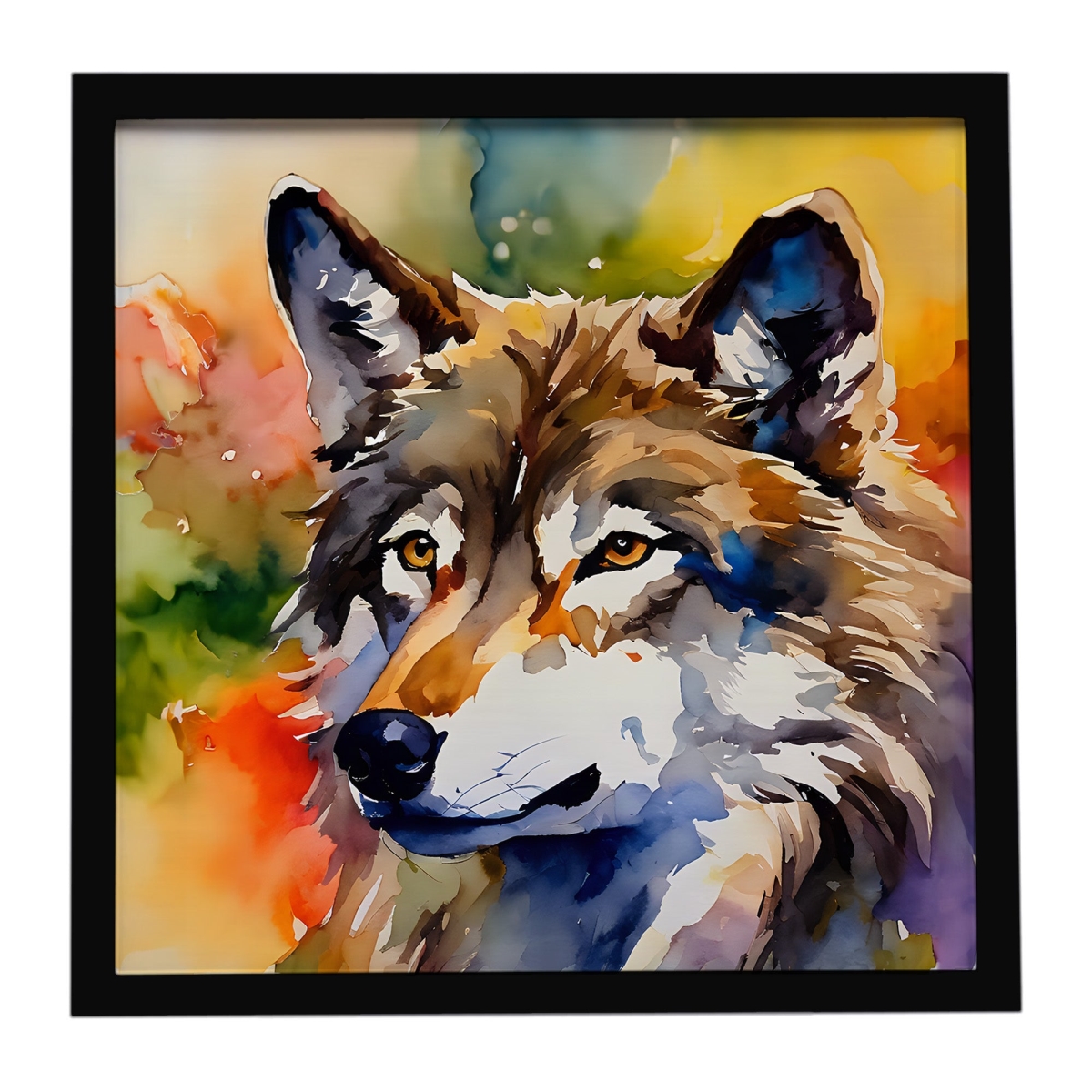DAC3006MFP88 8 x 8 in. Wolves Wolf Framed Metal Print
