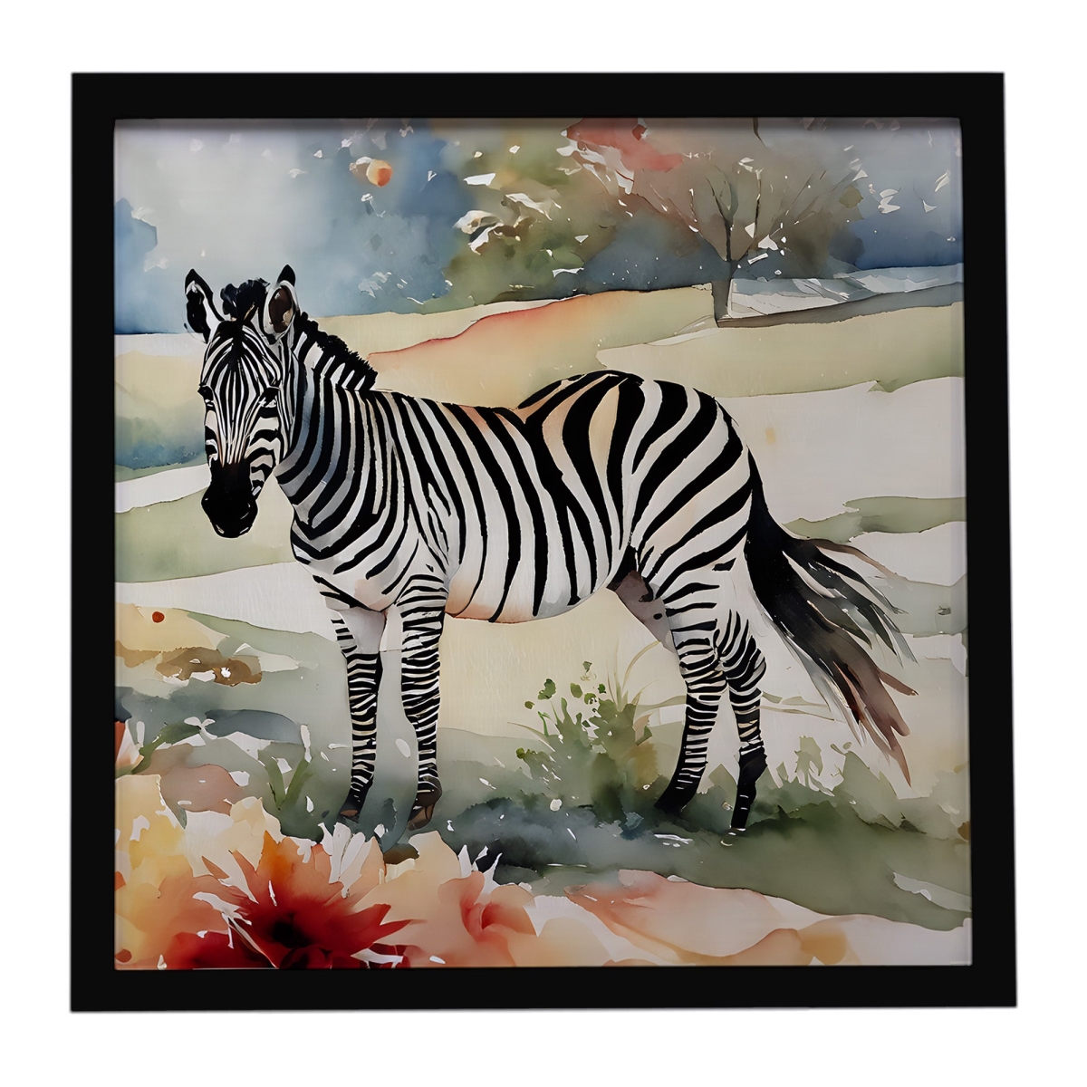 DAC3016MFP88 8 x 8 in. Zebra Framed Metal Print