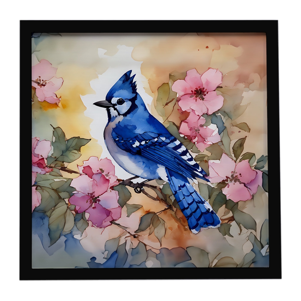 DAC3185MFP88 8 x 8 in. Blue Jay Framed Metal Print