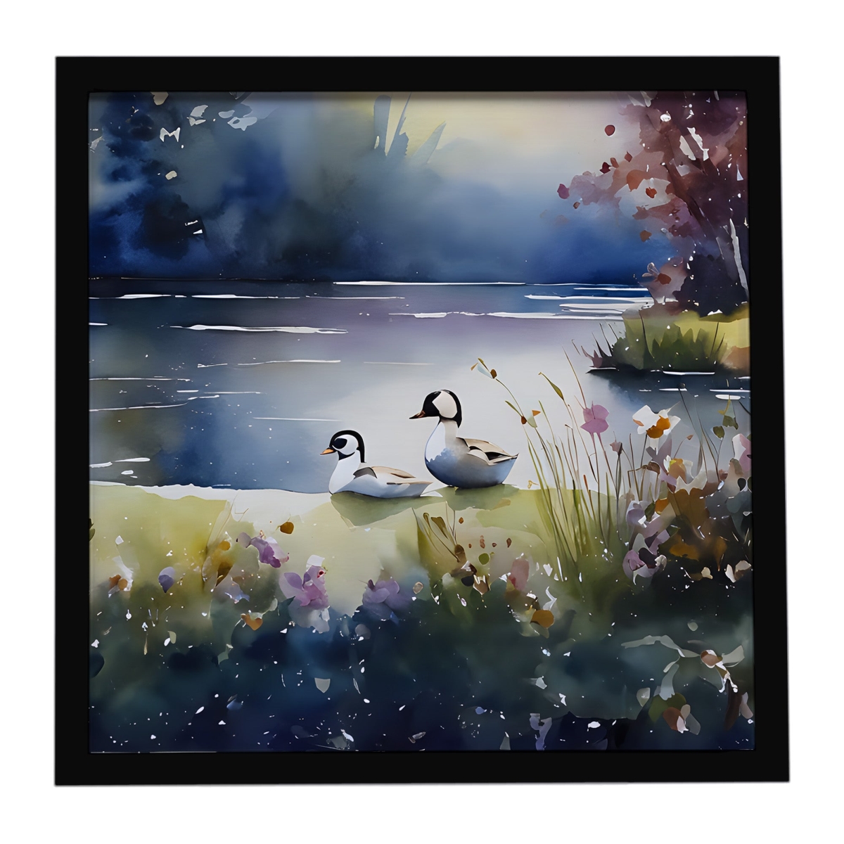 DAC3193MFP88 8 x 8 in. Bufflehead Framed Metal Print