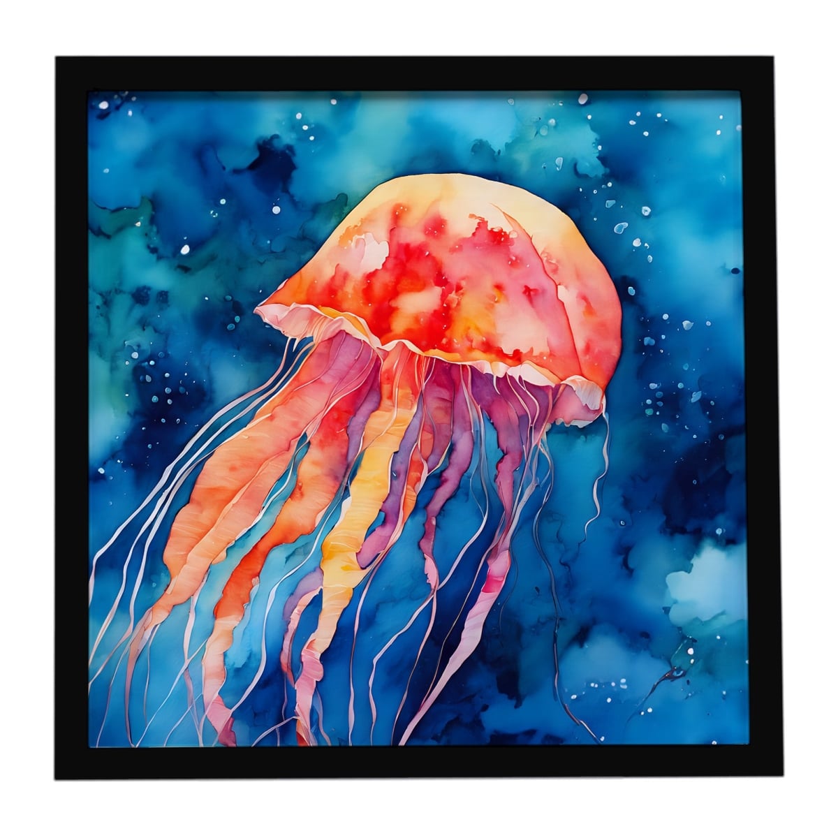 DAC2790MFP88 8 x 8 in. Jellyfish Framed Metal Print