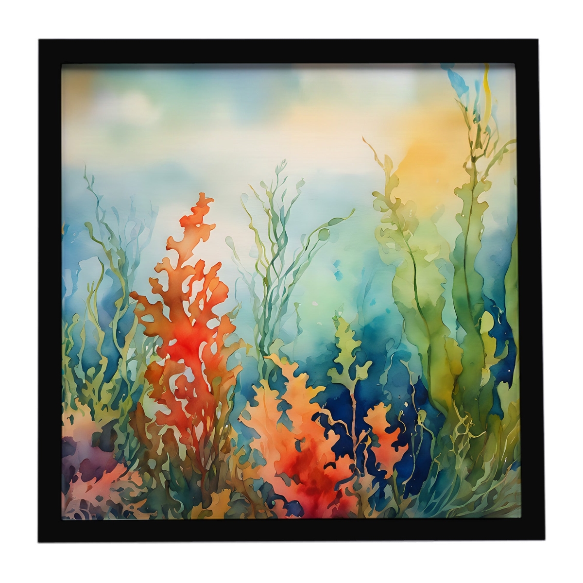 DAC2823MFP88 8 x 8 in. Seaweed Framed Metal Print