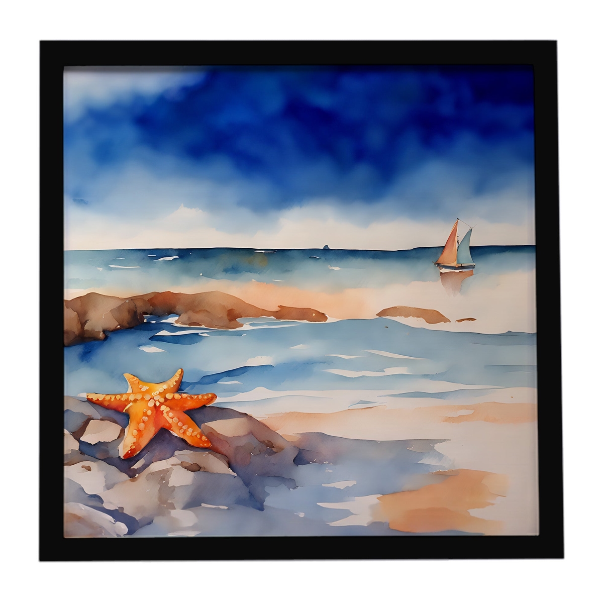 DAC2830MFP88 8 x 8 in. Starfish Framed Metal Print