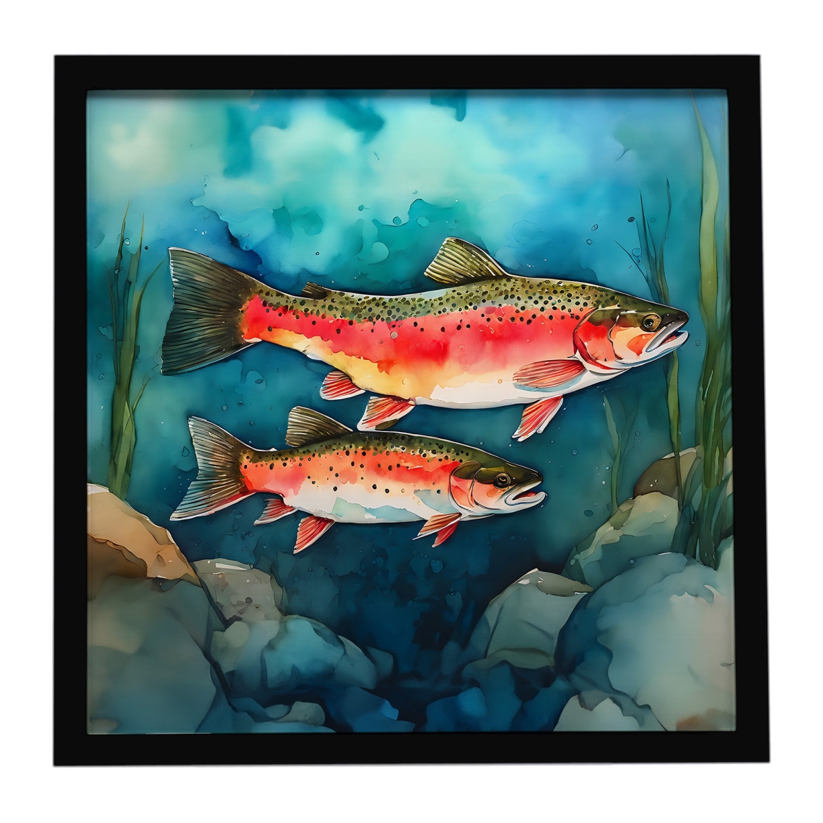 DAC2839MFP88 8 x 8 in. Trout Framed Metal Print