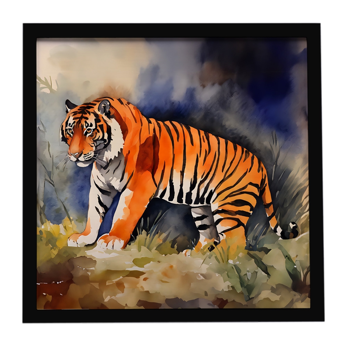 DAC2881MFP88 8 x 8 in. Bengal Tiger Framed Metal Print