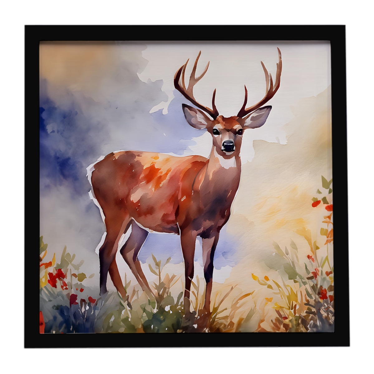 DAC2904MFP88 8 x 8 in. Deer Framed Metal Print