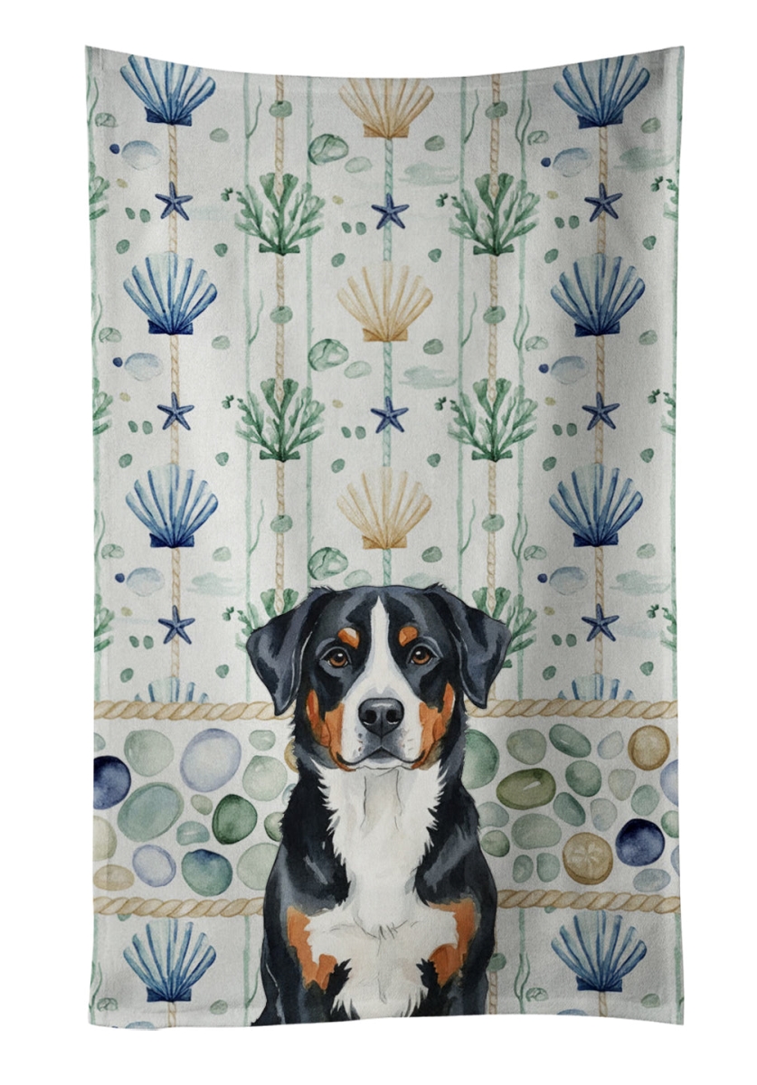 WDK7059KTWL 25 x 15 in. Greater Swiss Mountain Dog Coastal Sea Glass Kitchen Towel