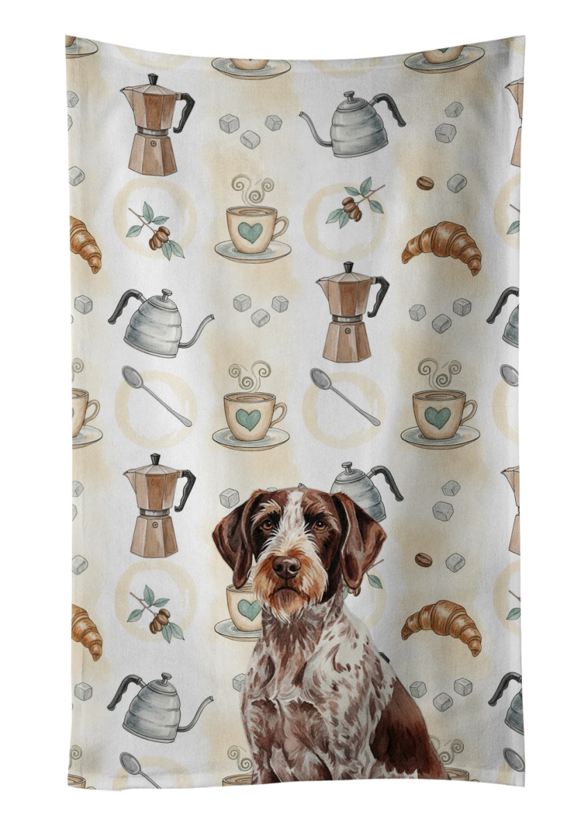 WDK7450KTWL 25 x 15 in. Roan German Wirehaired Pointer Coffee Bar Kitchen Towel