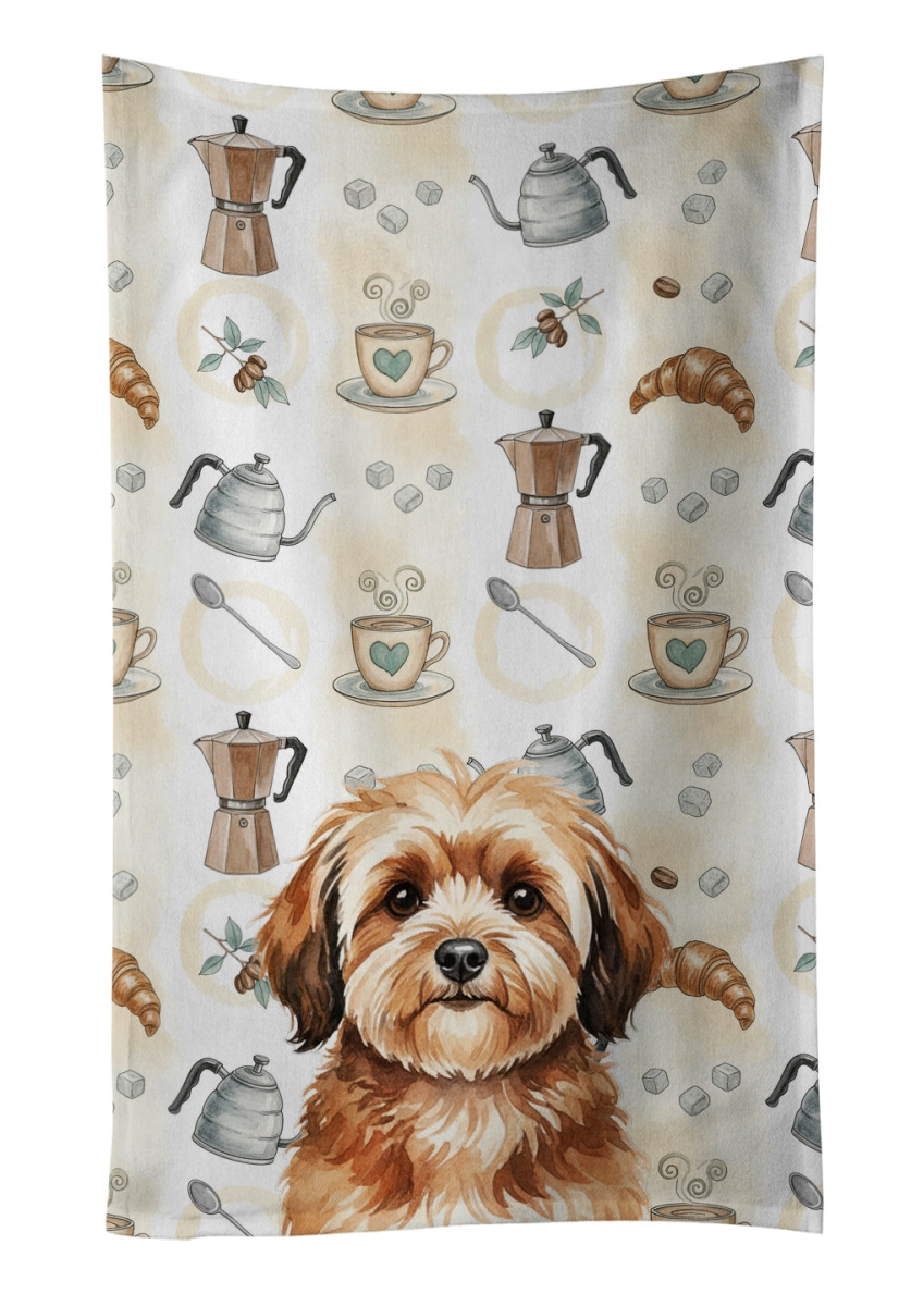 WDK7469KTWL 25 x 15 in. Sable Havanese Coffee Bar Kitchen Towel