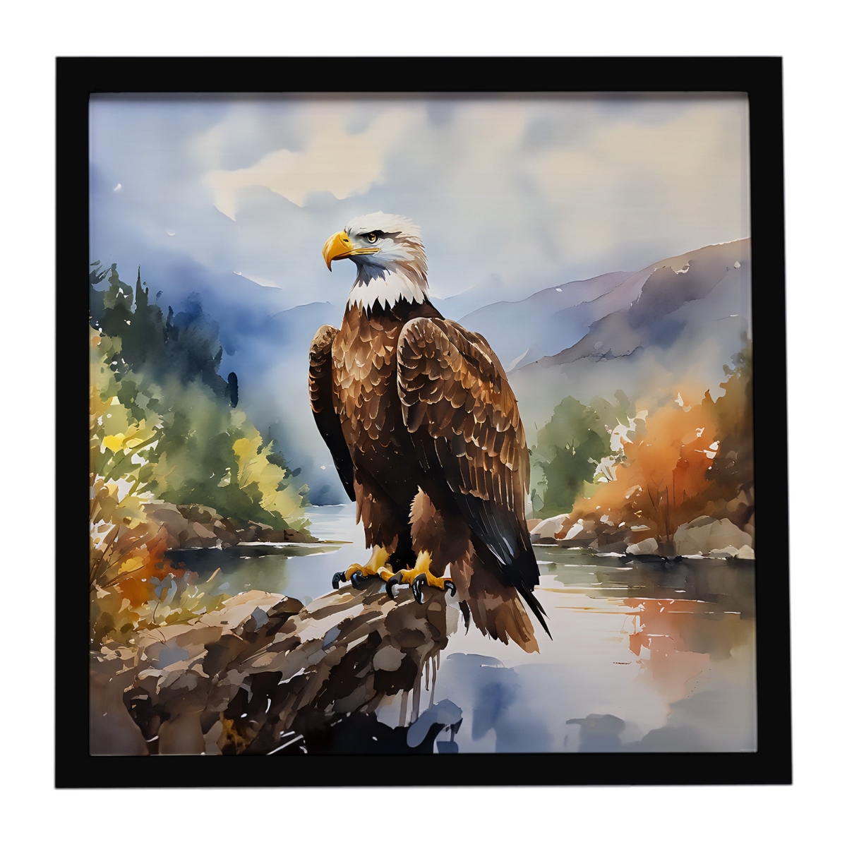 DAC3211MFP88 8 x 8 in. Eagle Framed Metal Print