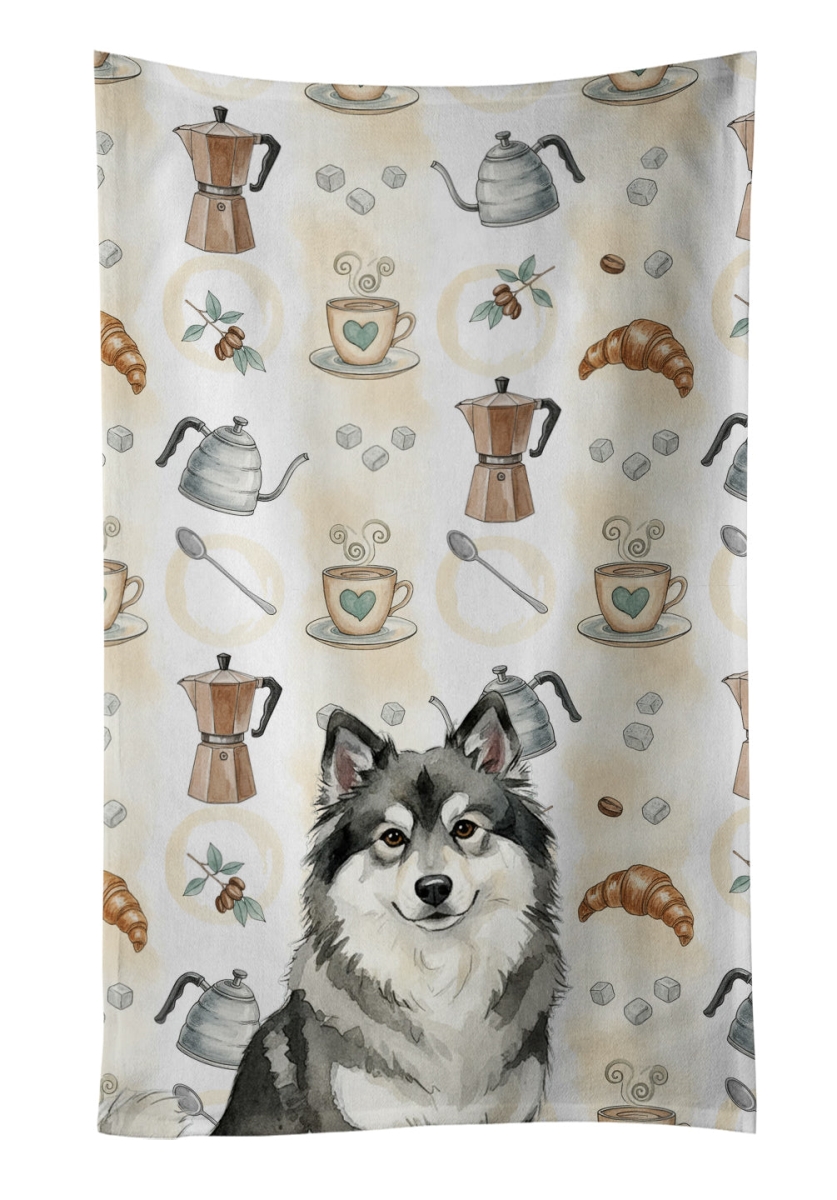 WDK7488KTWL 25 x 15 in. Keeshond Coffee Bar Kitchen Towel