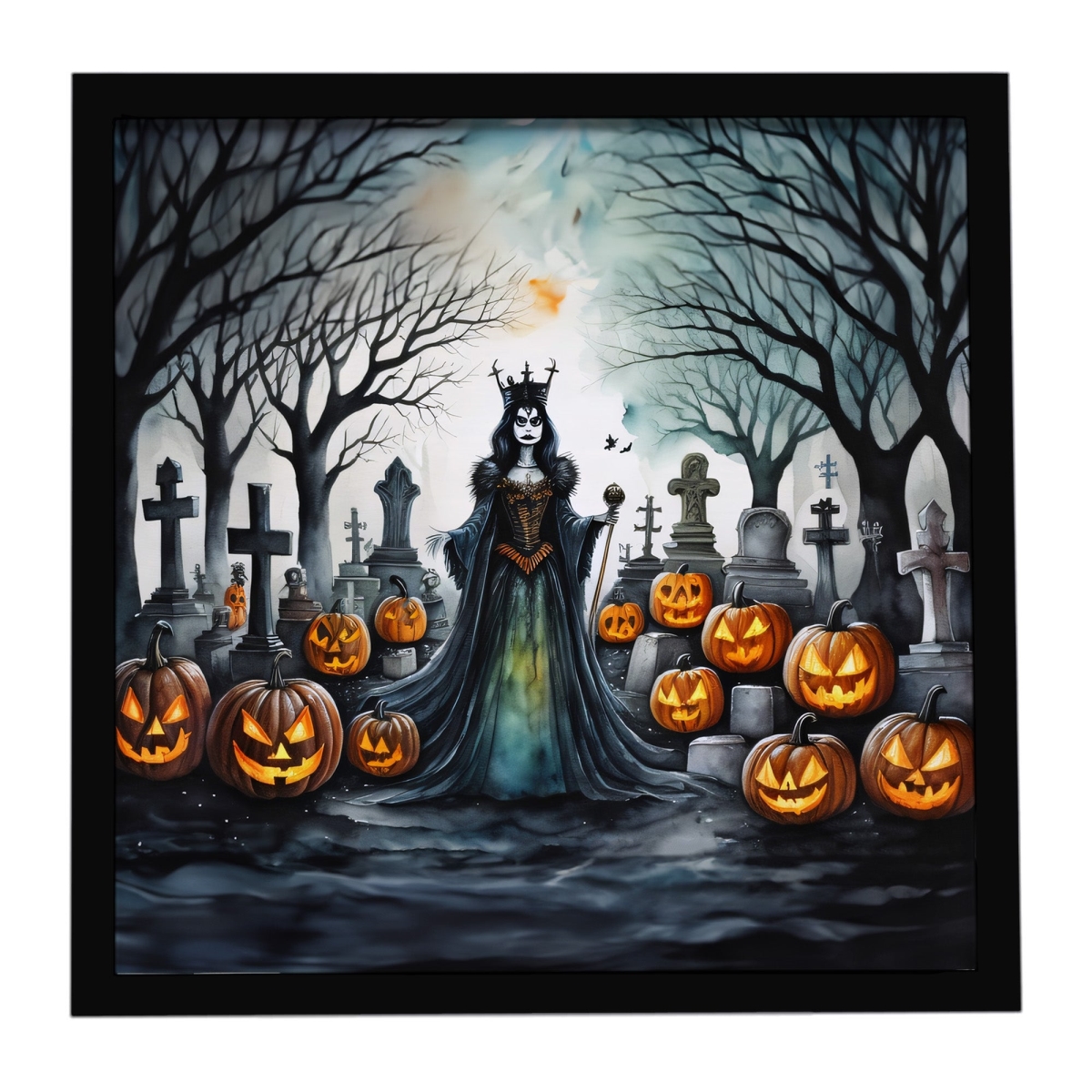 DAC2242MFP88 8 x 8 in. Evil Queen Spooky Halloween Framed Metal Print