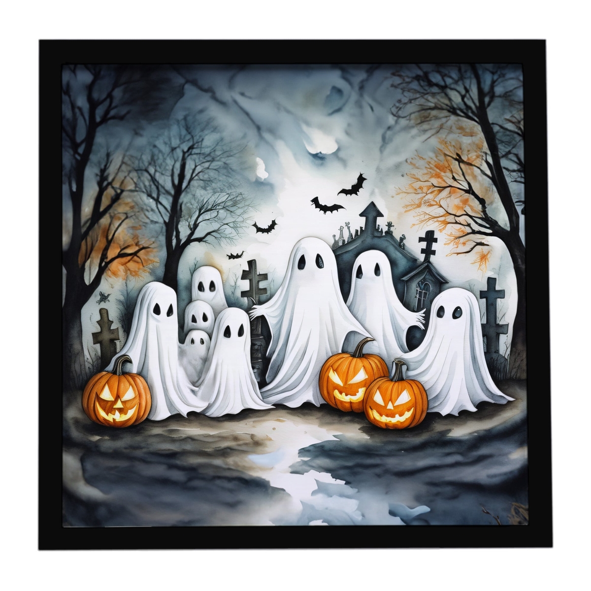 DAC2281MFP88 8 x 8 in. Ghosts Spooky Halloween Framed Metal Print