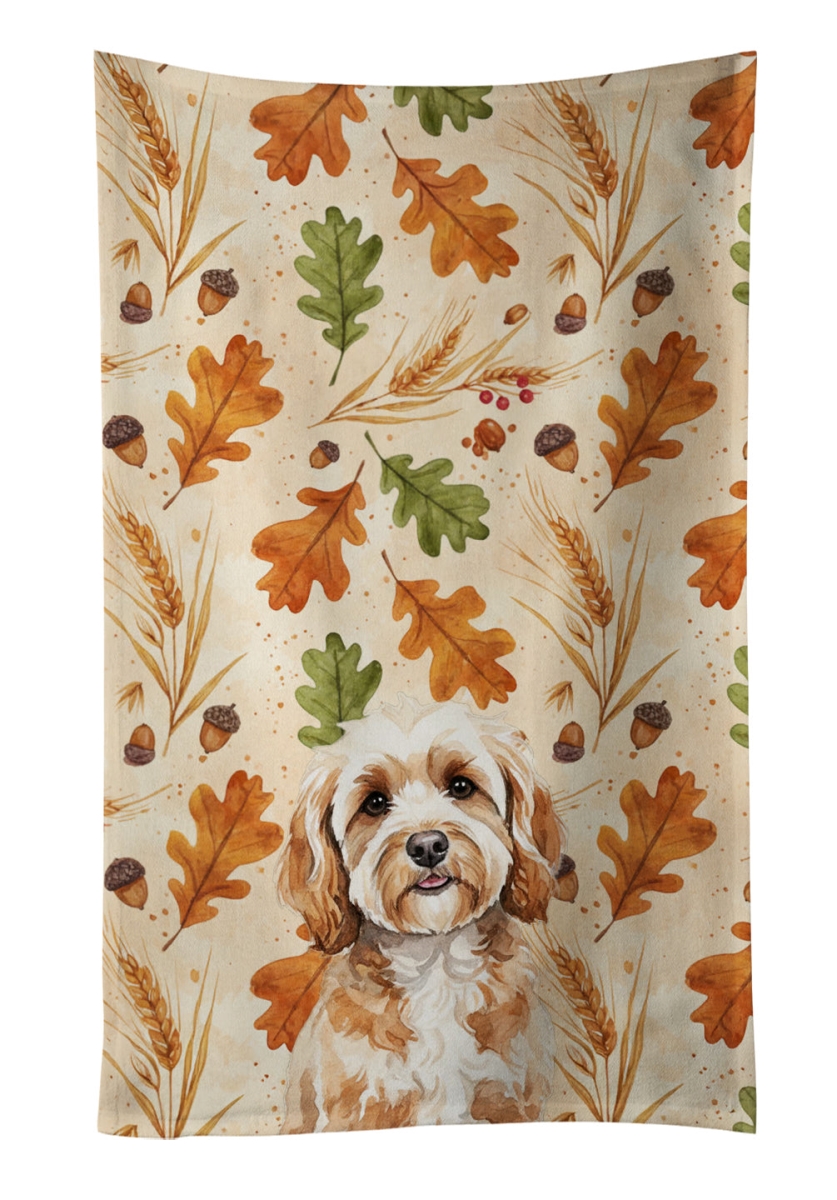 WDK7766KTWL 25 x 15 in. Cavapoo Heirloom Fall Kitchen Towel