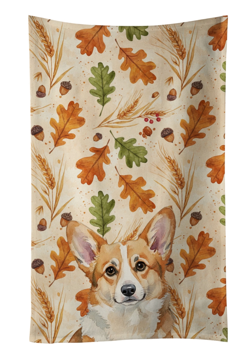 WDK7953KTWL 25 x 15 in. Corgi Heirloom Fall Kitchen Towel