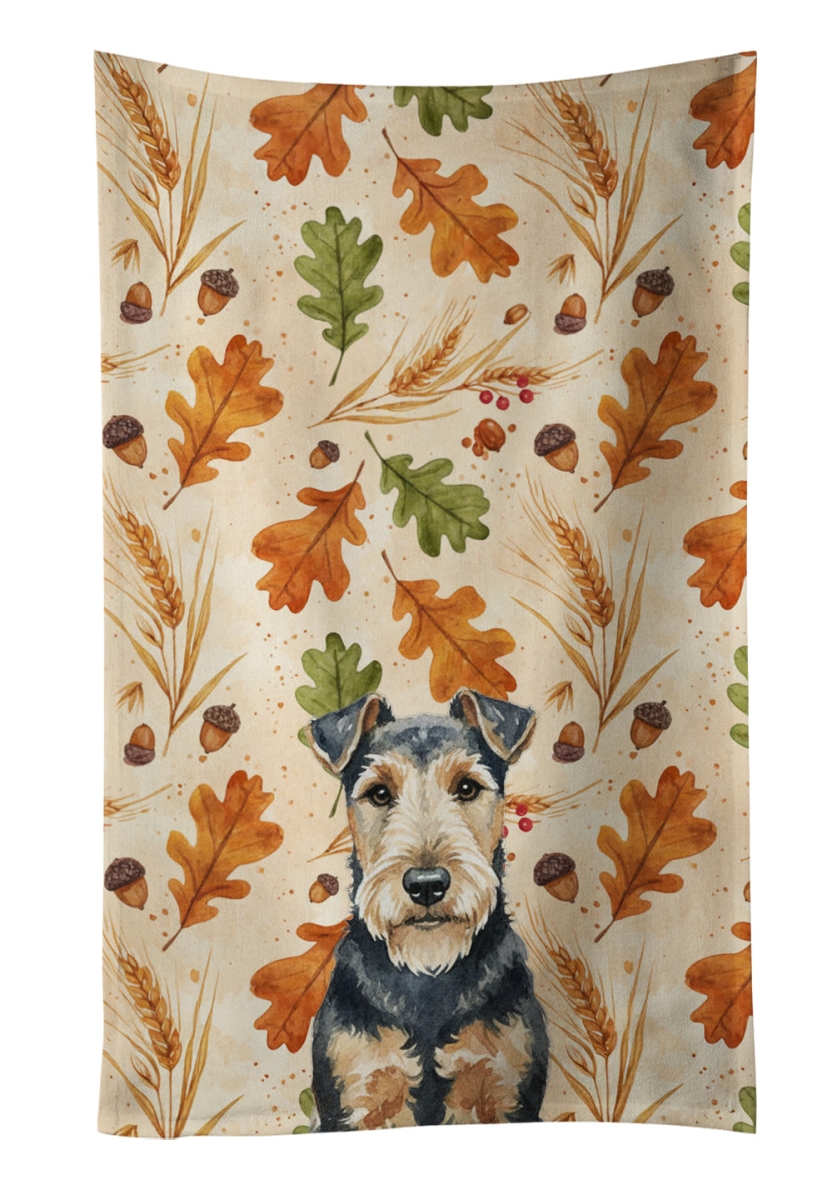 WDK8049KTWL 25 x 15 in. Welsh Terrier Heirloom Fall Kitchen Towel