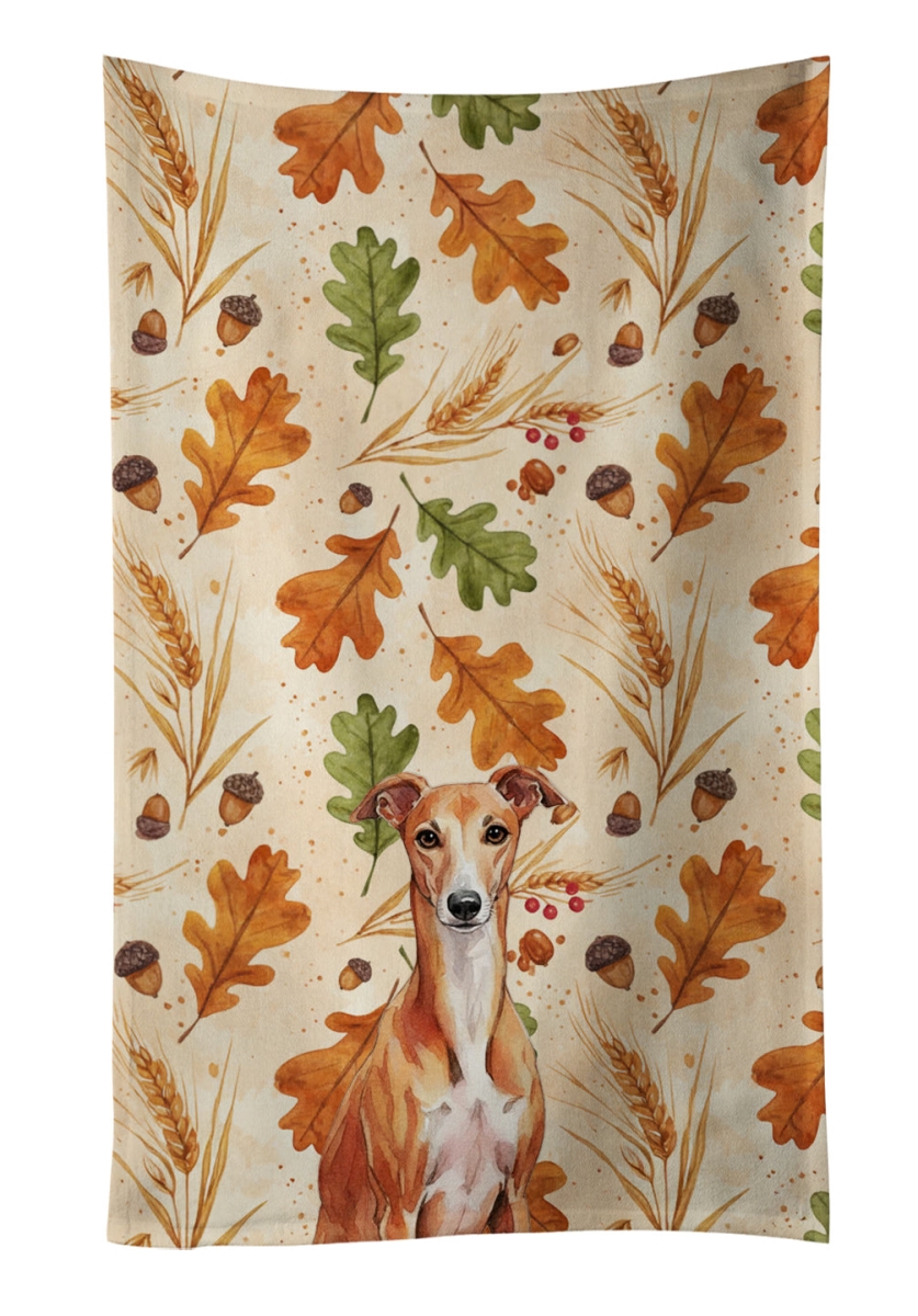 WDK8055KTWL 25 x 15 in. Red Whippet Heirloom Fall Kitchen Towel