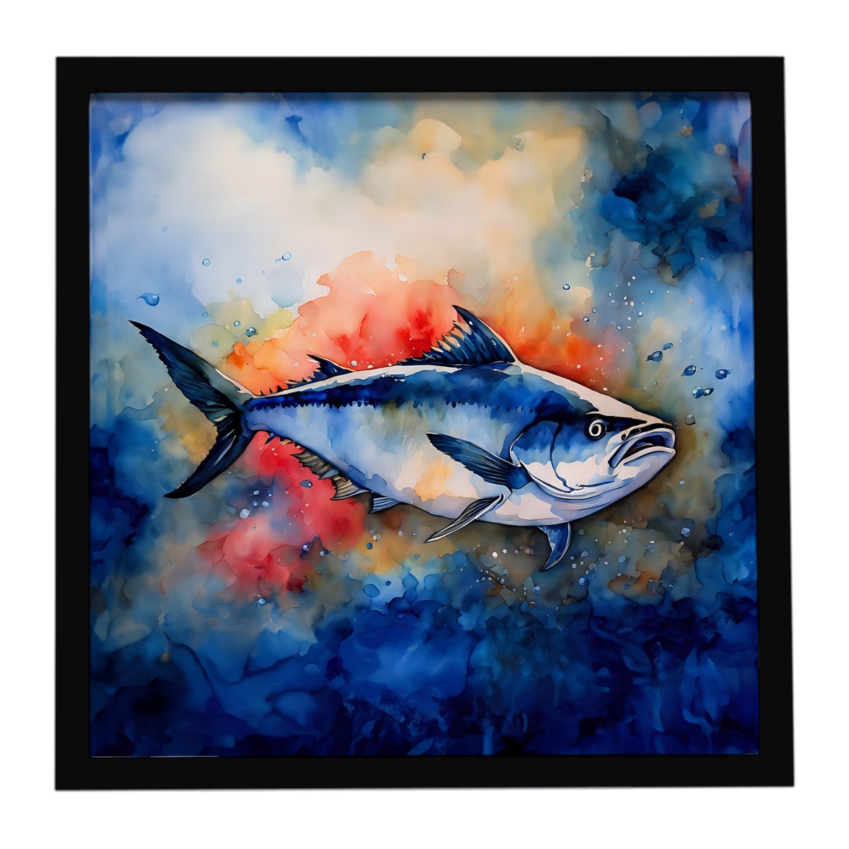 DAC2772MFP88 8 x 8 in. Bluefin Tuna Framed Metal Print