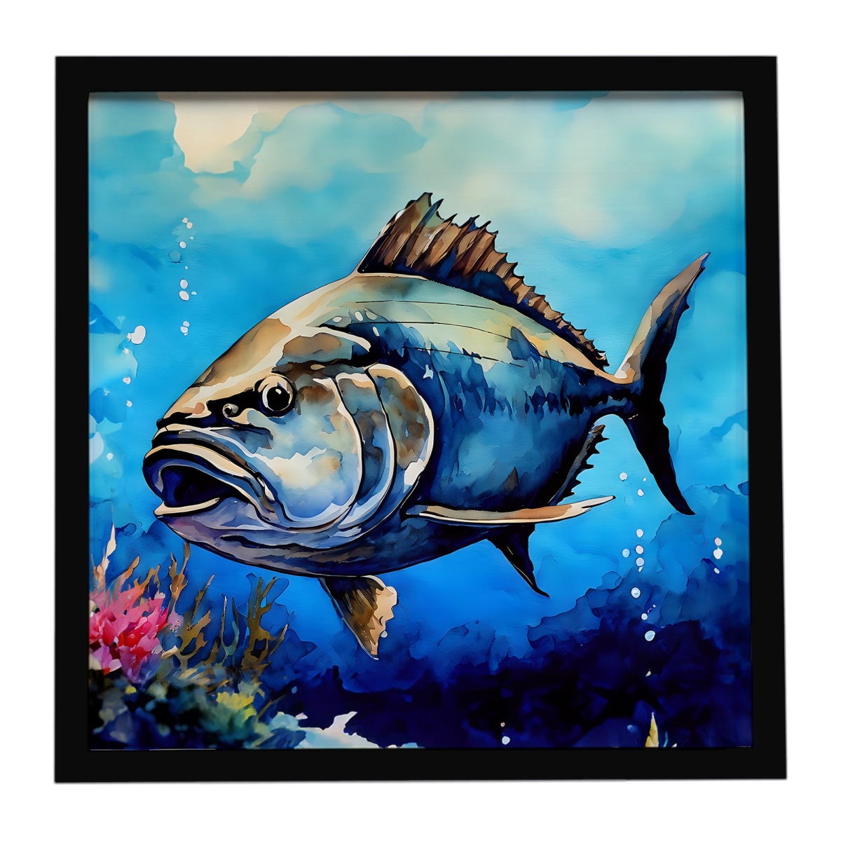 DAC2773MFP88 8 x 8 in. Bluefin Tuna Framed Metal Print