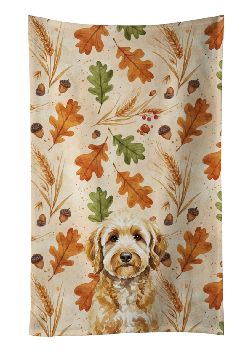 WDK7852KTWL 25 x 15 in. Goldendoodle Heirloom Fall Kitchen Towel