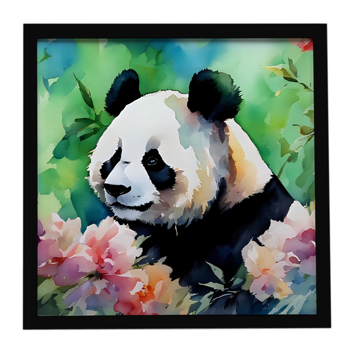 DAC2970MFP88 8 x 8 in. Panda Framed Metal Print