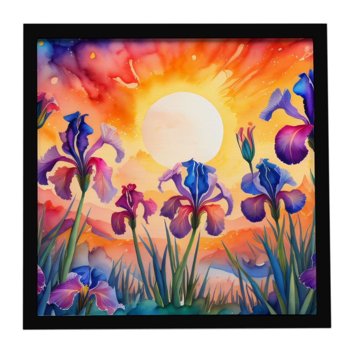 DAC1442MFP88 8 x 8 in. Iris in Color Framed Metal Print