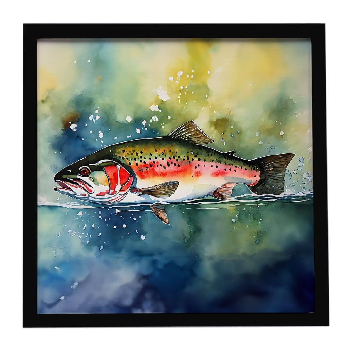 DAC2841MFP88 8 x 8 in. Trout Framed Metal Print