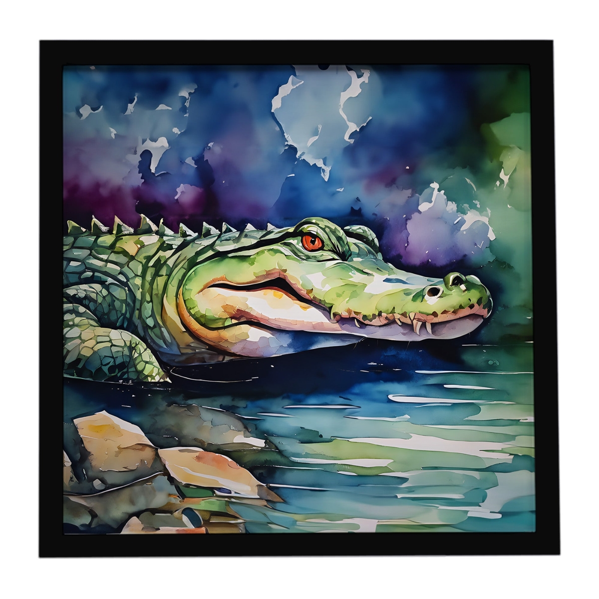DAC2865MFP88 8 x 8 in. Alligator Framed Metal Print