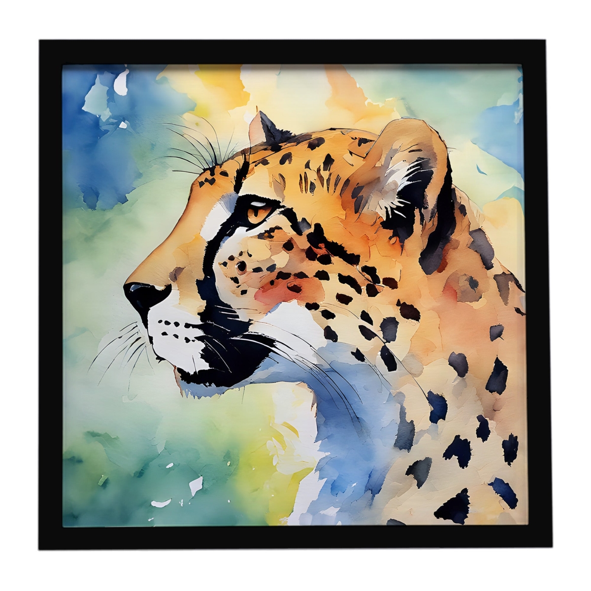 DAC2889MFP88 8 x 8 in. Cheetah Framed Metal Print