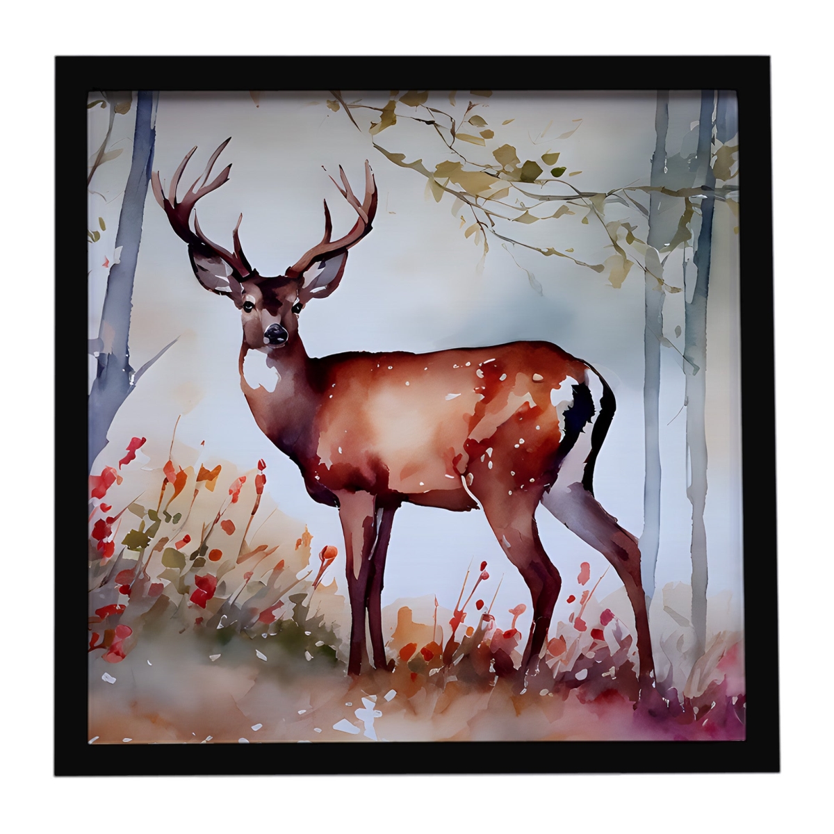 DAC2900MFP88 8 x 8 in. Deer Framed Metal Print