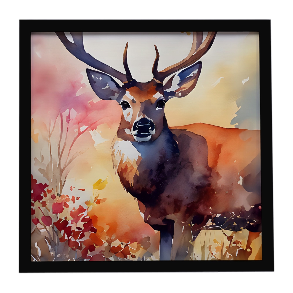 DAC2903MFP88 8 x 8 in. Deer Framed Metal Print