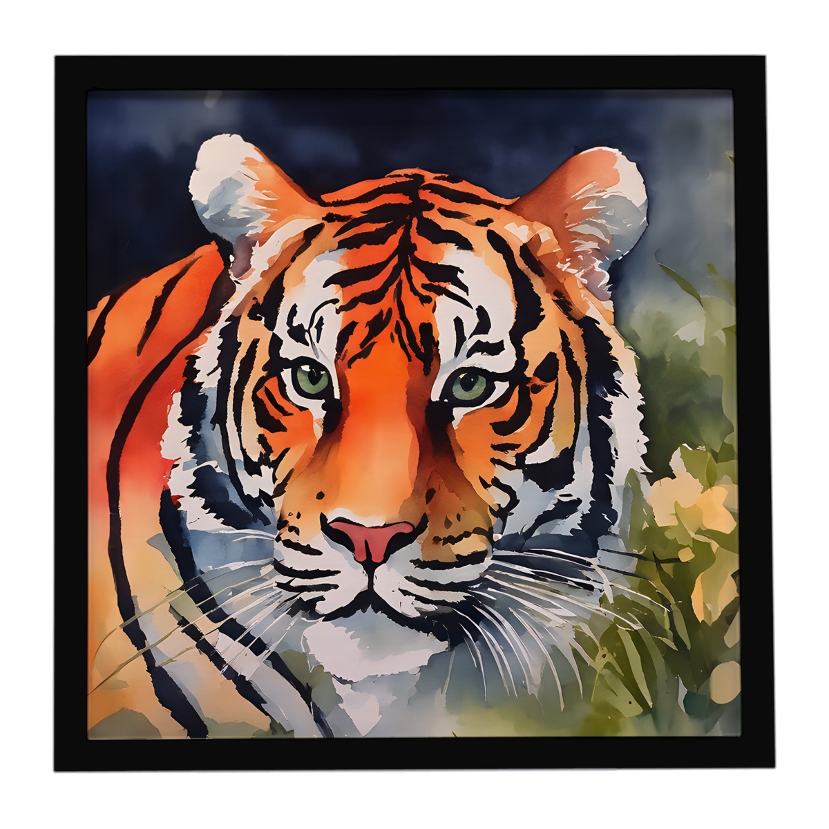 DAC2992MFP88 8 x 8 in. Tiger Framed Metal Print
