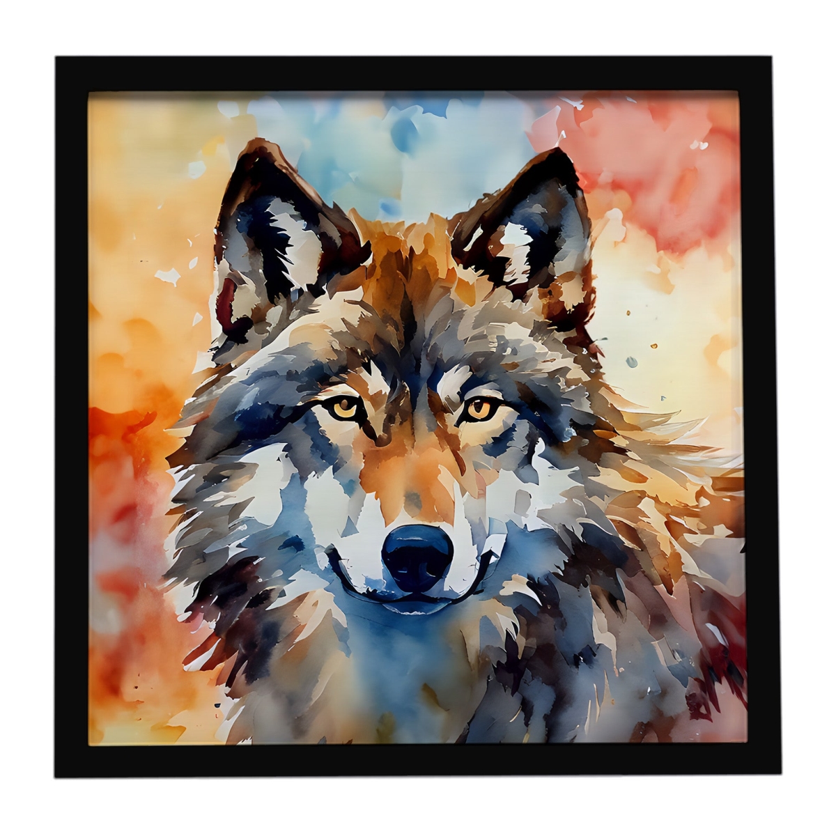 DAC3002MFP88 8 x 8 in. Wolves Wolf Framed Metal Print
