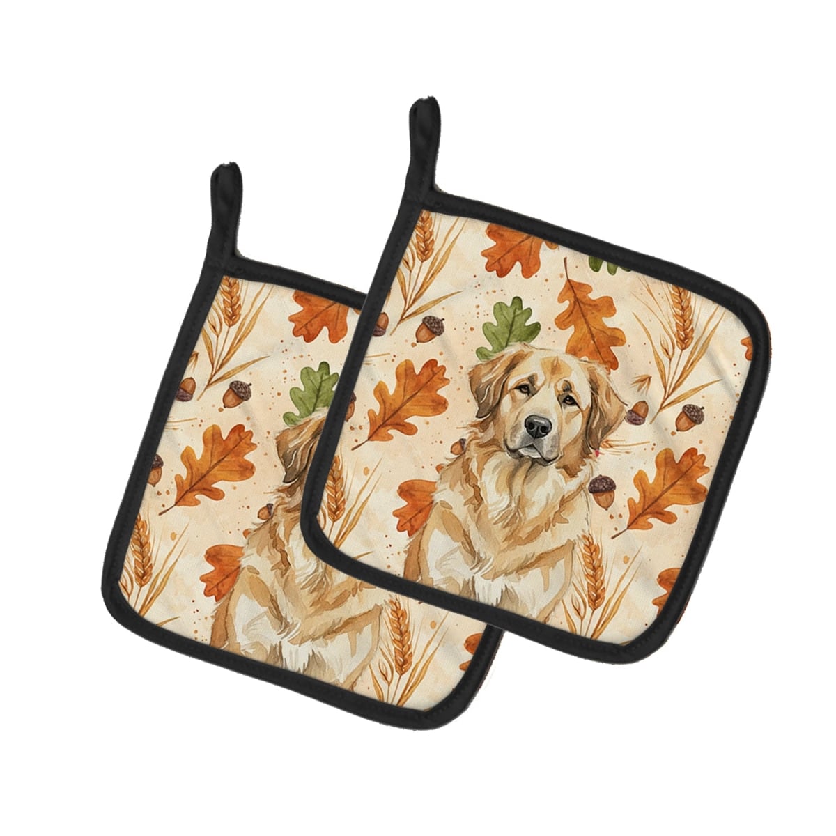 Picture of Carolines Treasures WDK7900PTHD 7.5 x 7.5 in. Sandy Leonberger Heirloom Fall Pair of Pot Holders