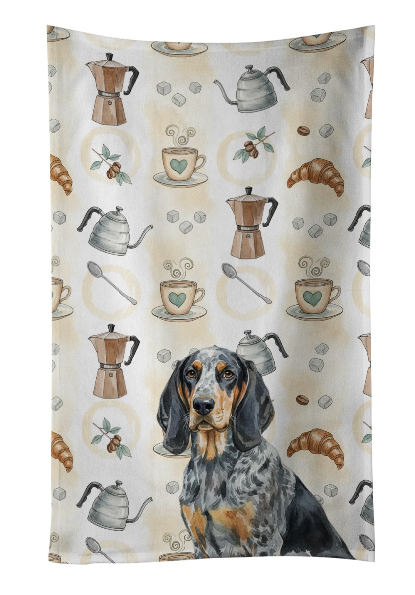 WDK7319KTWL 25 x 15 in. Bluetick Coonhound Coffee Bar Kitchen Towel