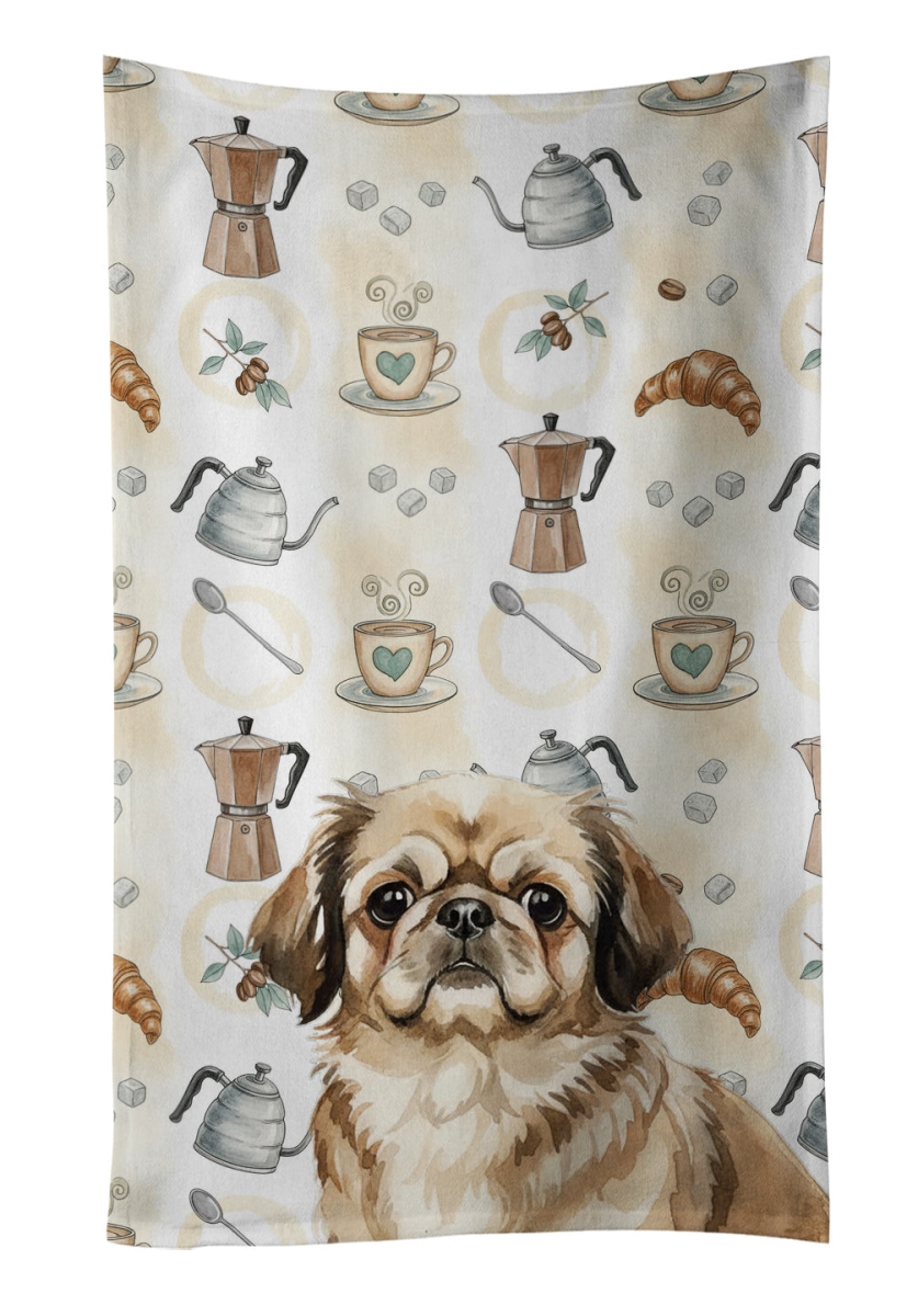 WDK7552KTWL 25 x 15 in. Sable Pekingese Coffee Bar Kitchen Towel