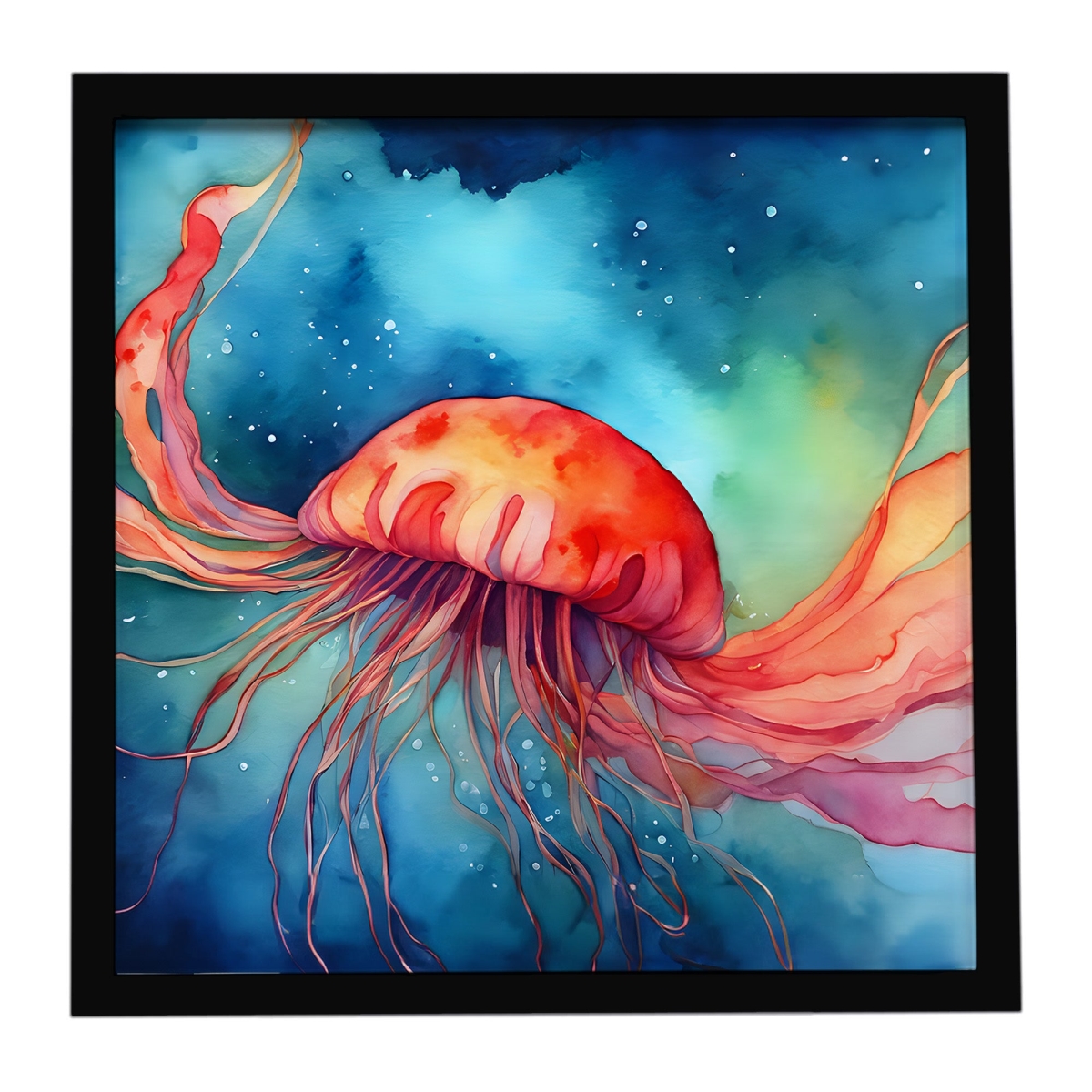 DAC2788MFP88 8 x 8 in. Jellyfish Framed Metal Print