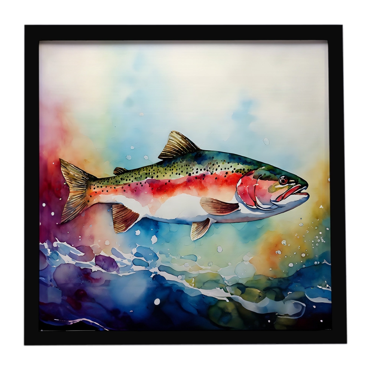 DAC2815MFP88 8 x 8 in. Rainbow Trout Framed Metal Print