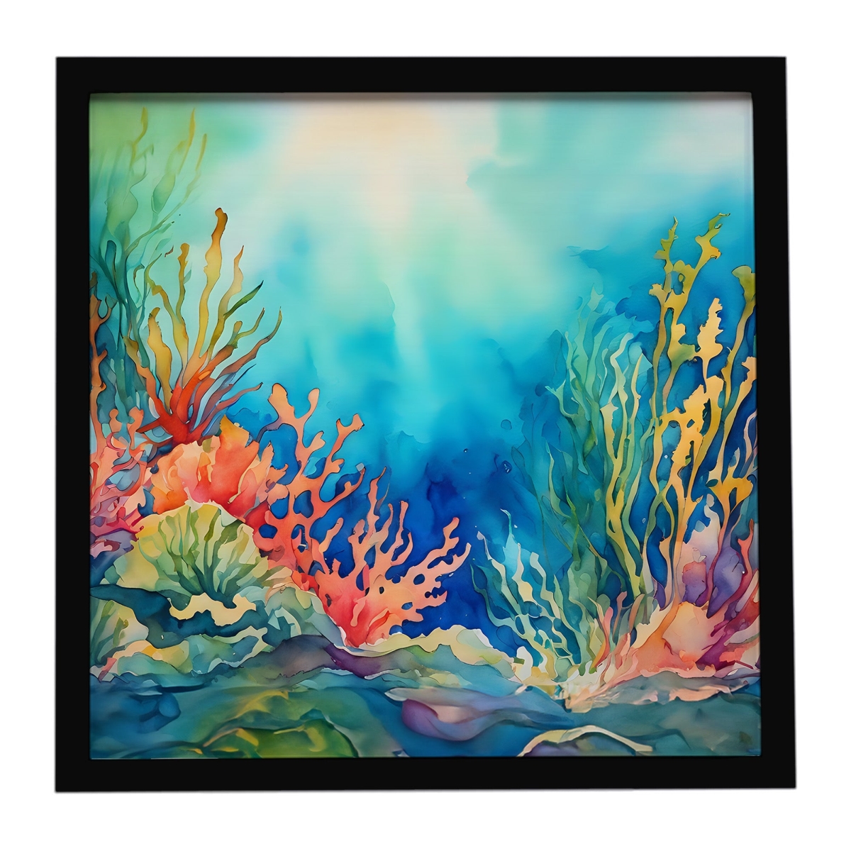 DAC2824MFP88 8 x 8 in. Seaweed Framed Metal Print