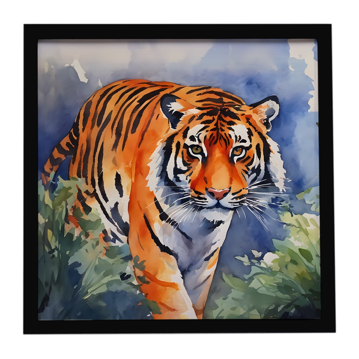 DAC2878MFP88 8 x 8 in. Bengal Tiger Framed Metal Print