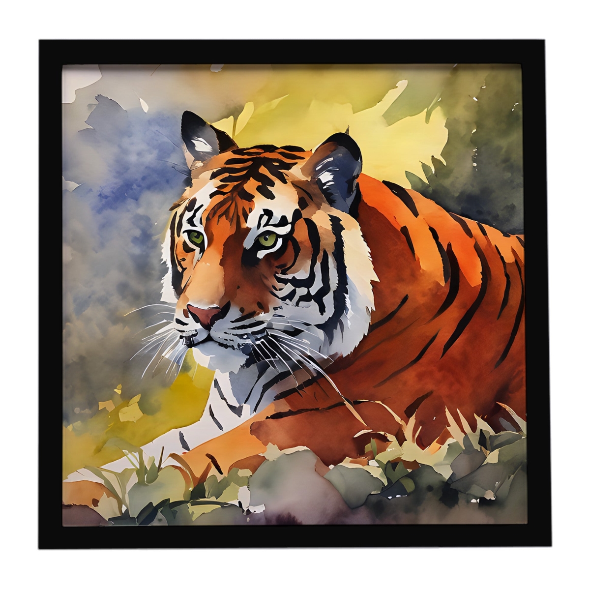 DAC2879MFP88 8 x 8 in. Bengal Tiger Framed Metal Print