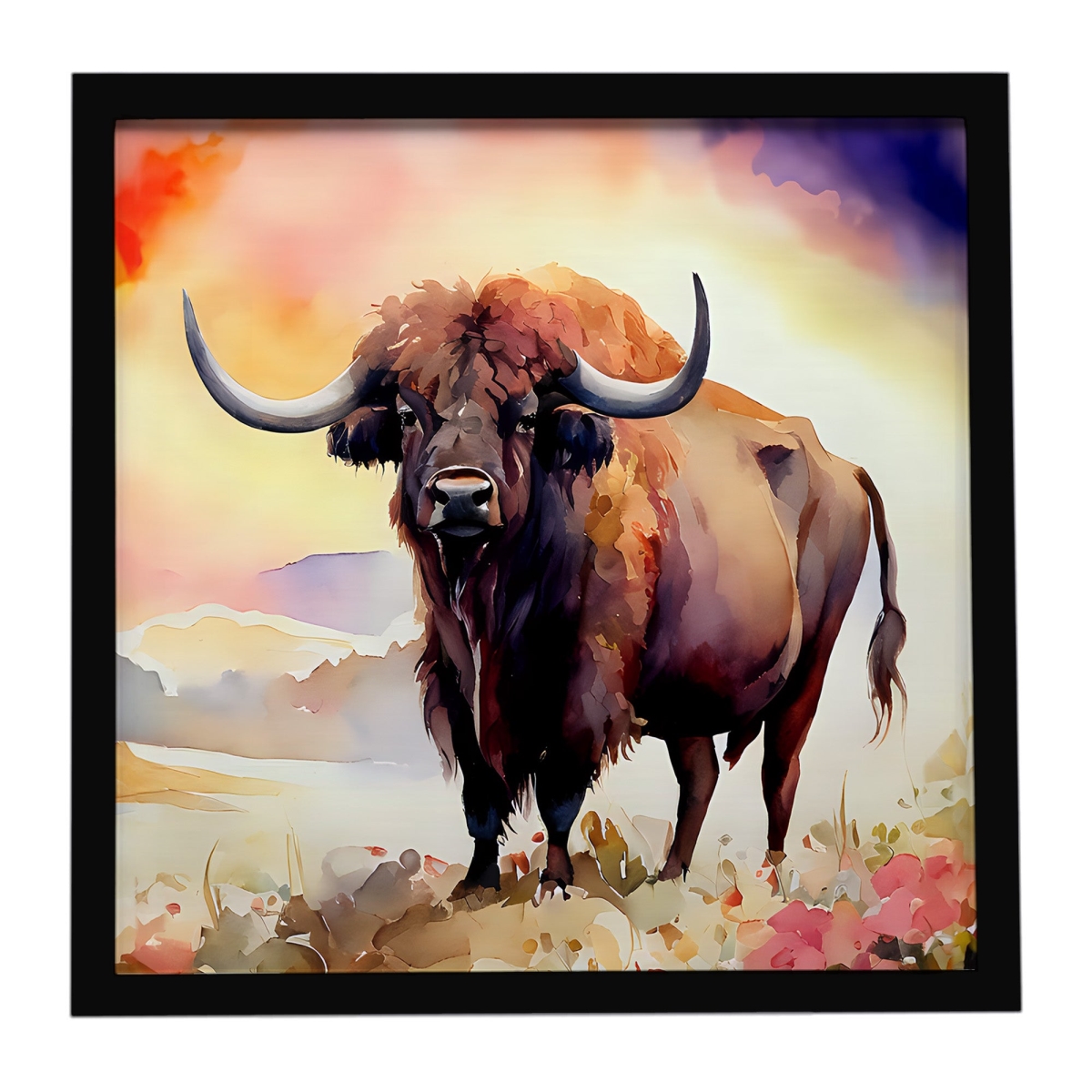 DAC2883MFP88 8 x 8 in. Buffalo Framed Metal Print