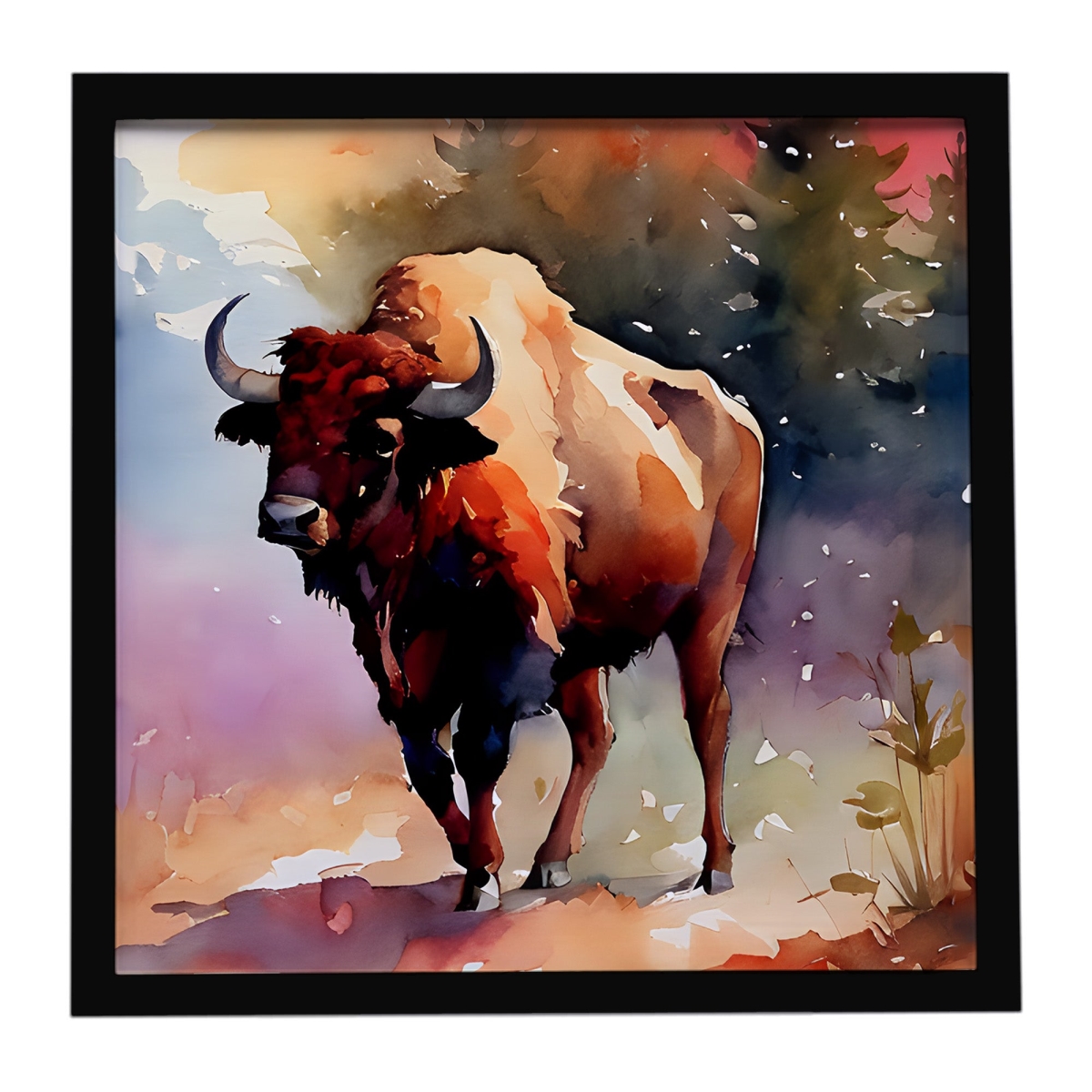 DAC2884MFP88 8 x 8 in. Buffalo Framed Metal Print